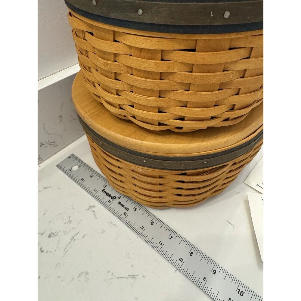 Longaberger Collectors Club Harmony Stackable Baskets & Protectors Set